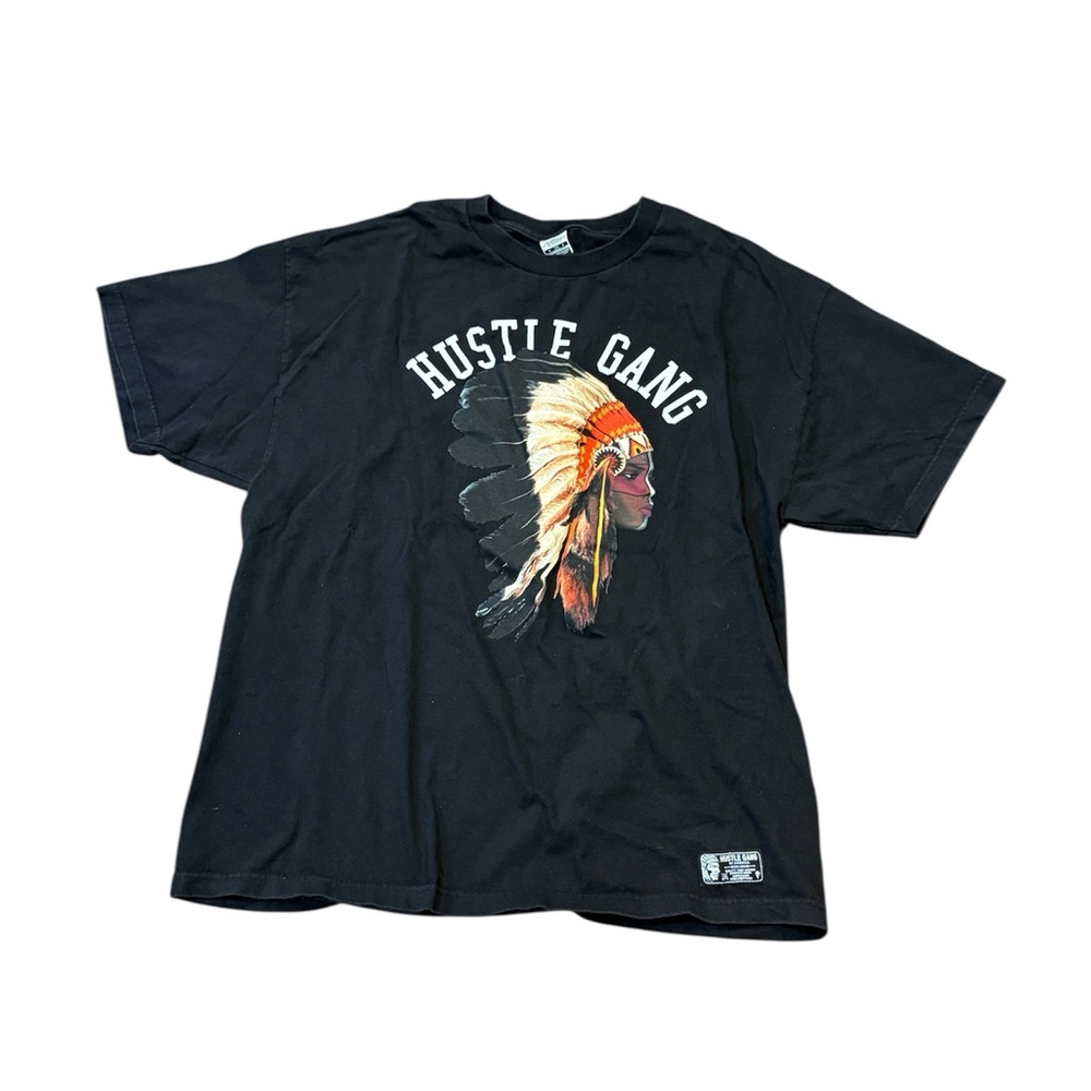 Hustle Gang Black Short Sleeve Tee with Bold Graphic